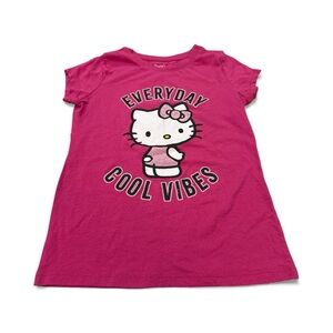6/20 🎉 Hello Kitty Fuchsia Tee with Glitter Bow
